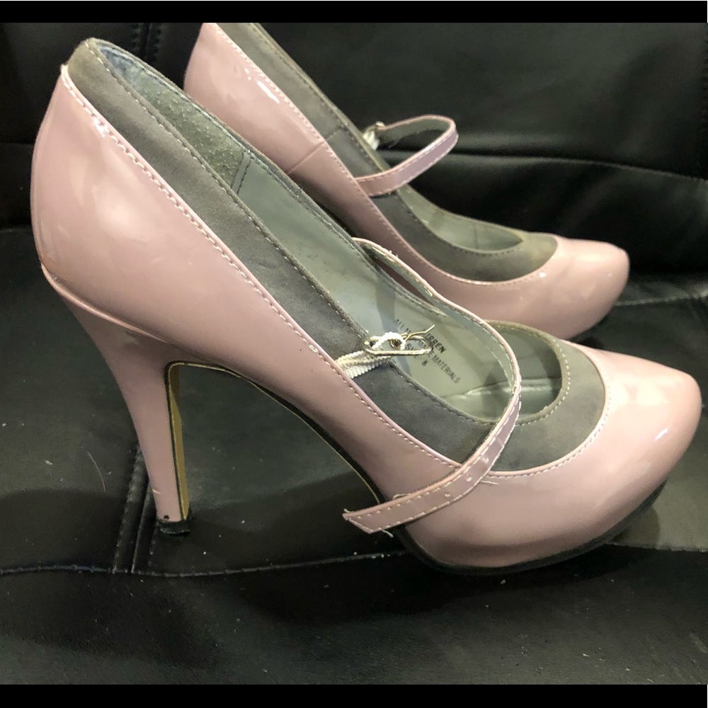 Shoe Dazzle Mirren - Lavender and Grey Heels